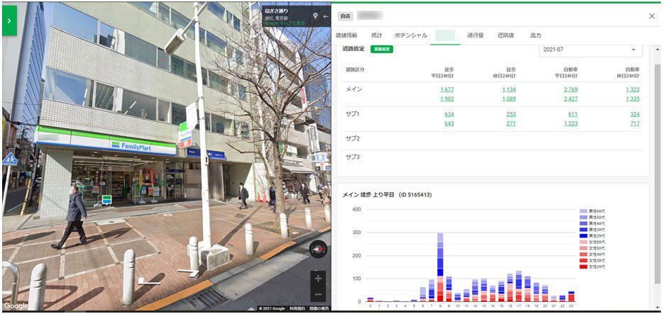 店舗開発用GIS 画面イメージ
